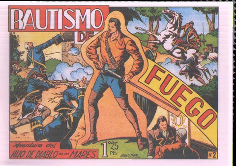 Facsimil: El Hijo del diablo de los mares numero 02: Bautismo de fuego