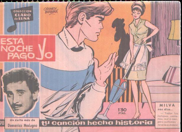 Claro de Luna numero 198: Cancion de Domenico Modugno (numerado 2 en trasera)