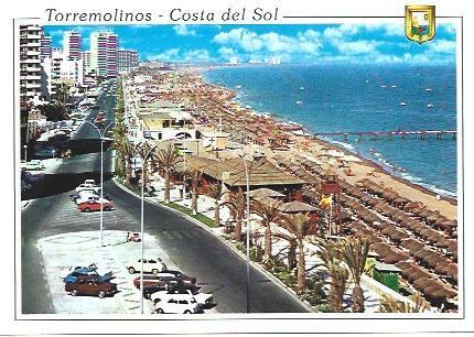 POSTAL A6697: Playa y paseo de Torremolinos