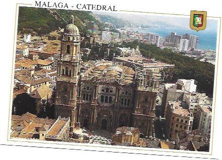 POSTAL A6702: Vista aerea de la catedral de Malaga