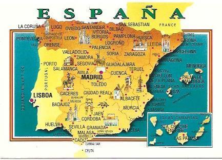 POSTAL A6766: Mapa de España
