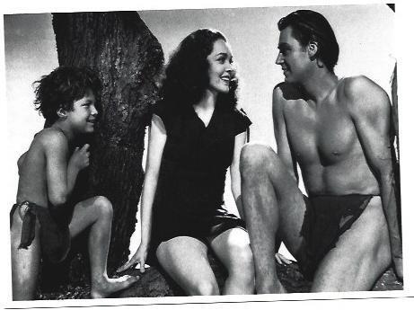 POSTAL A6555: Johnny Weissmuller y Maureen O'Sullivan como Tarzan y Jane