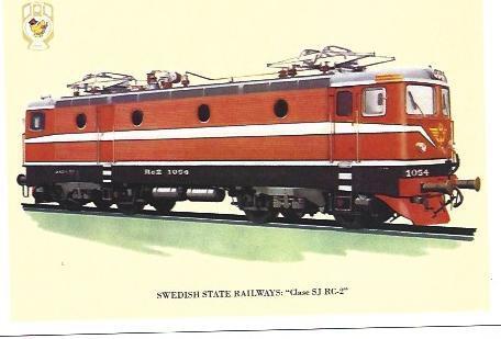 POSTAL A6550: Swedish State Railways Clase SJ RC-2