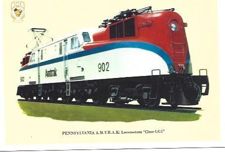 POSTAL A6547: Pennsylvania AMTRAK. Locomotora Clase GGI