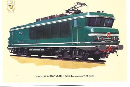POSTAL A6546: French National Railways. Locomotora BB-15001