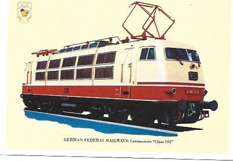 POSTAL A6544: German Federal Railways. Locomotora Clae 103