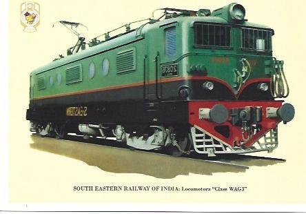 POSTAL A6548: South Eastern Raliway of India. Locomotora Clase WAG3