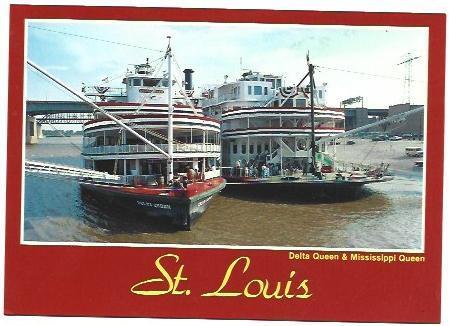 POSTAL A6643: Barcos del Mississipi