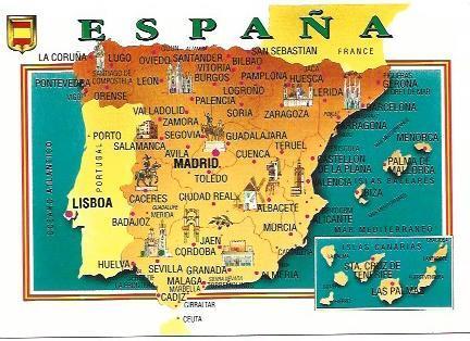 POSTAL A6640: Mapa de España
