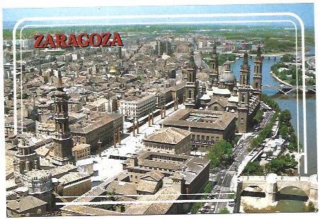 POSTAL A6638: Vista aerea de Zaragoza