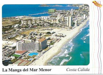 POSTAL A6830: Vista aerea de La Manga del Mar Menor