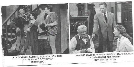 LAMINA 40106: Escenas de The Prince od Thieves y Apartment for Peggy
