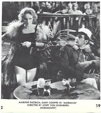 LAMINA 40168: Marlene Dietrich y Gary Cooper en Morocco