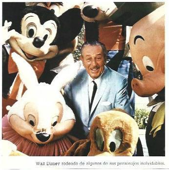 LAMINA 39793: Walt Disney con sus personajes