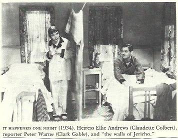 LAMINA 39665: Escena de It happened one noght con Clark Gable