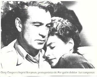 LAMINA 39699: Gary Cooper e Ingrid Bergman en Por quien doblan las campanas
