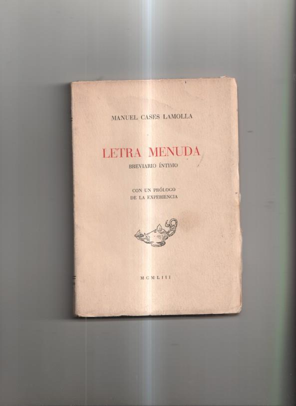 Letra Menuda. Breviario intimo