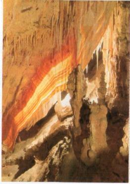 POSTAL PV13249: Bandera, Cuevas del Drach, Mallorca