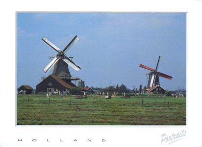 POSTAL PV13282: Molinos de viento en Holanda