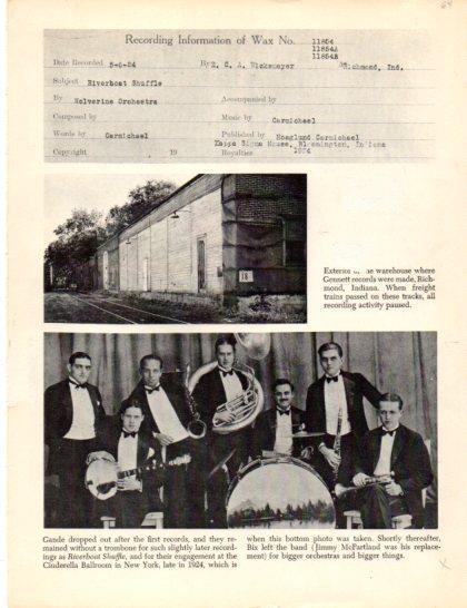 LAMINA V50324: Wolverine Orchestra 1924
