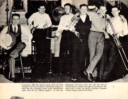 LAMINA V50323: Bix and his Rhythm Jugglers, Beiderbecke's name in the Gennet studios in 1925
