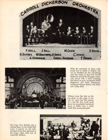 LAMINA V50255: Carroll Dickerson Orchestra and Doc Cook band