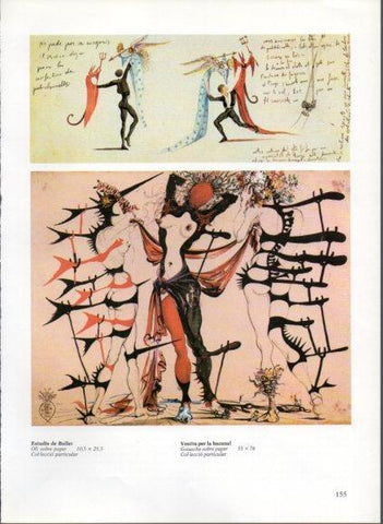 LAMINA V50247: Salvador Dali. Estudi de Ballet i Vestis per la bacanal