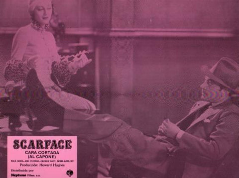 LAMINA V50417: Scarface cara cortada, Al Capone. Paul Muni, Ann Dvorak y George Raft. Nº 7