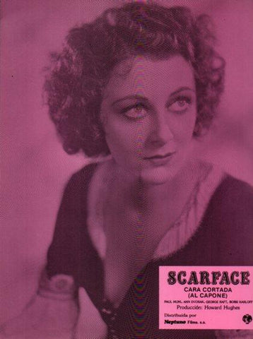 LAMINA V50411: Scarface cara cortada, Al Capone. Paul Muni, Ann Dvorak y George Raft. Nº 1