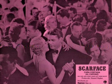 LAMINA V50418: Scarface cara cortada, Al Capone. Paul Muni, Ann Dvorak y George Raft. Nº 8