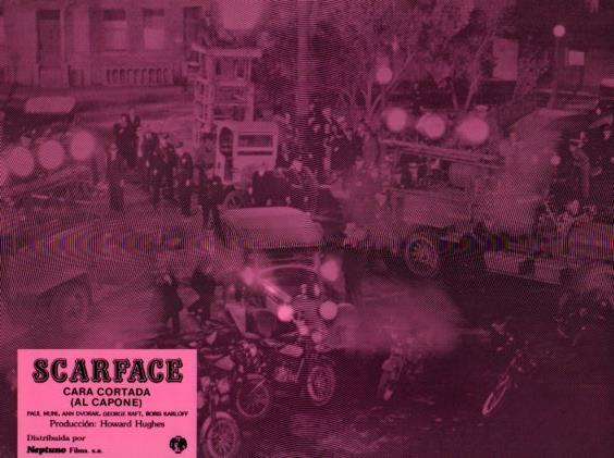 LAMINA V50420: Scarface cara cortada, Al Capone. Paul Muni, Ann Dvorak y George Raft. Nº 10