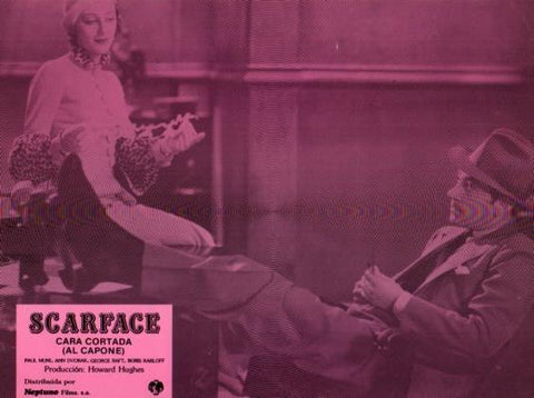 LAMINA V50421: Scarface cara cortada, Al Capone. Paul Muni, Ann Dvorak y George Raft. Nº 11