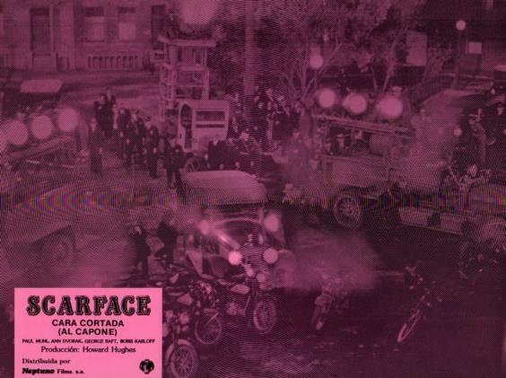 LAMINA V50424: Scarface cara cortada, Al Capone. Paul Muni, Ann Dvorak y George Raft. Nº 14