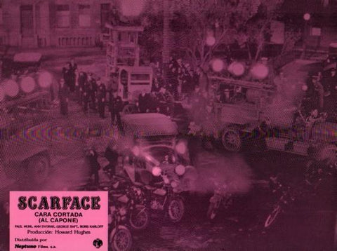 LAMINA V50424: Scarface cara cortada, Al Capone. Paul Muni, Ann Dvorak y George Raft. Nº 14