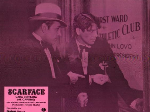 LAMINA V50422: Scarface cara cortada, Al Capone. Paul Muni, Ann Dvorak y George Raft. Nº 12