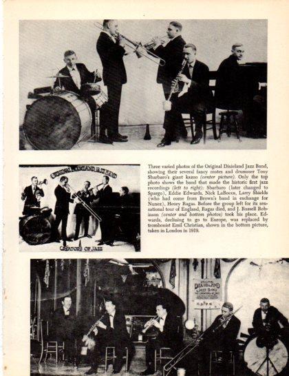 LAMINA V50362: Three varied photos of the Original Dixieland Jazz Band