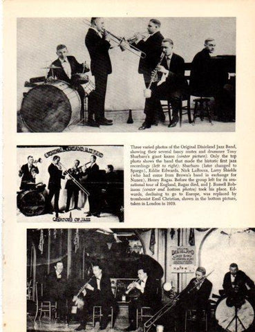 LAMINA V50362: Three varied photos of the Original Dixieland Jazz Band