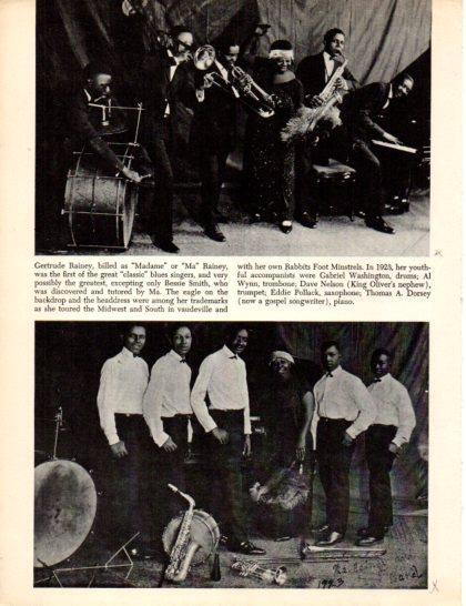 LAMINA V50365: Ma Rainey in 1923 with her youthful accompanists