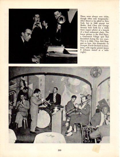 LAMINA V50344: Cless, Bob Haggart, Max Kaminsky and James P.Johnson in Pied Piper Greenwich Village 1944