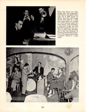 LAMINA V50344: Cless, Bob Haggart, Max Kaminsky and James P.Johnson in Pied Piper Greenwich Village 1944