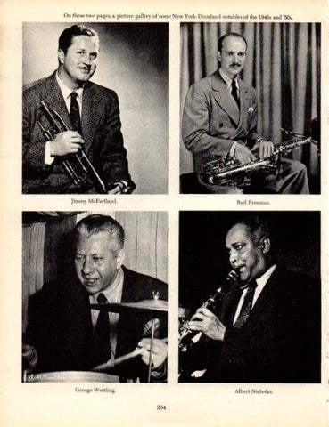 LAMINA V50385: Jimmy McPartland, Bud Freeman, George Wettling and Albert Nicholas