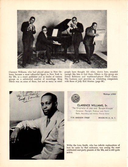 LAMINA V50382: Clarence Williams 1920s and Wollie the Lion Smith
