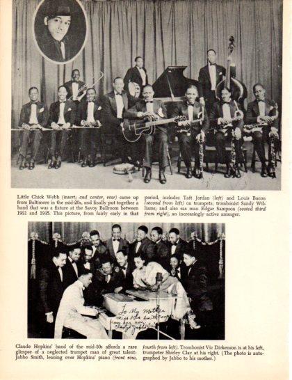 LAMINA V50372: Little Chick Webb from Baltimore 20s and Claude Hopkins' band 30s