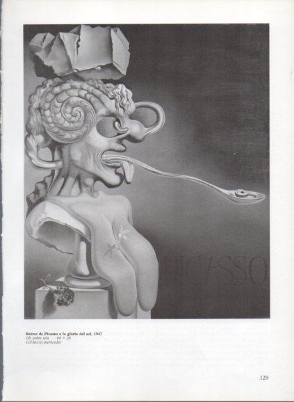 LAMINA V50234: Salvador Dali. Retrat de Picasso a la gloria del sol