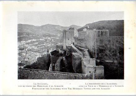LAMINA V49631: La Alhambra.  La Alcazara, torre del Homenaje y el Albaicin