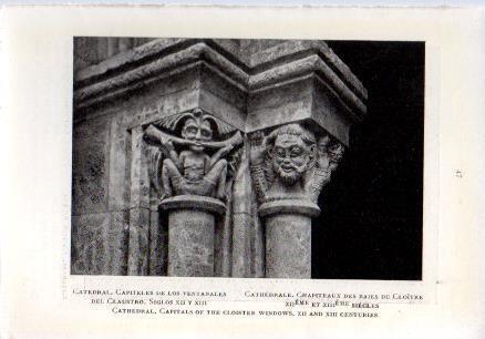 LAMINA V49628: Ciudad Rodrigo. Claustro de la Catedral detalle de los capiteles