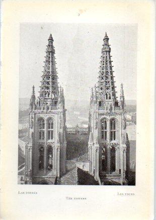 LAMINA V49654: Catedral de Burgos. Las torres