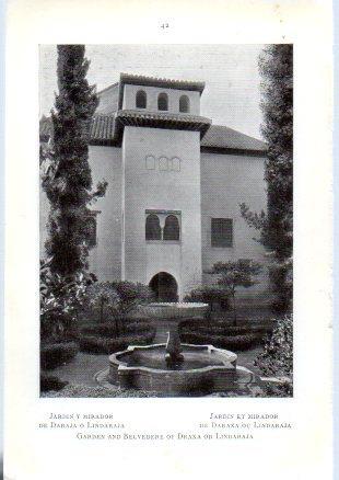 LAMINA V49650: La Alhambra. Jardin y mirador de Daraja o Lindaraja