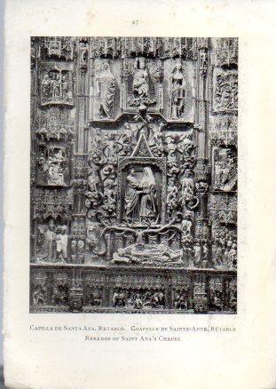 LAMINA V49580: Catedral de Burgos. Retablo Capilla de Santa Ana