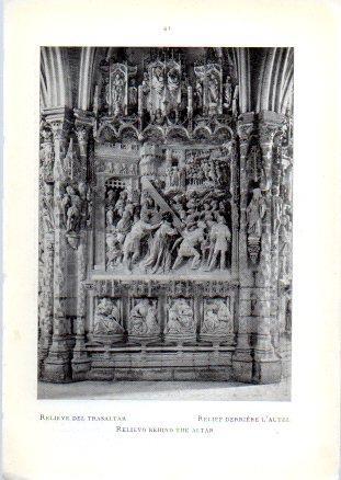 LAMINA V49577: Catedral de Burgos. Detalle del relieve del Trasaltar